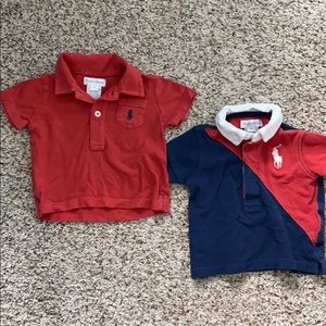 2 boys 3 month Ralph Lauren polo shirts